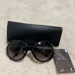 Fendi Oversized Round Sunglasses with Black Frames